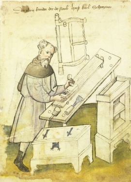 Truhlář,vyobrazení z knihy Mendel Johen